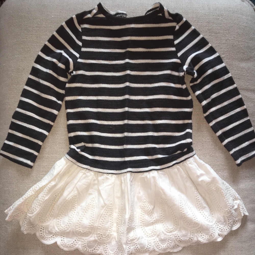 Old Navy Navy Blue striped sweatshirt dress